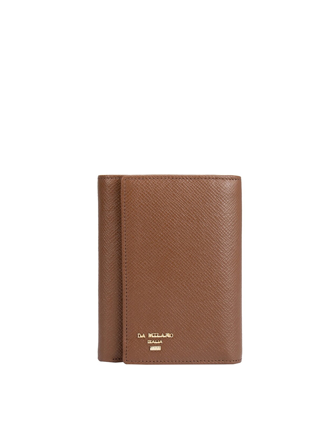 

Da Milano Women Brown Textured Leather Two Fold Wallet