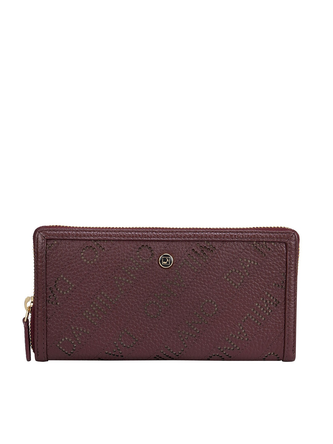 

Da Milano Women Maroon Textured Leather Two Fold Wallet