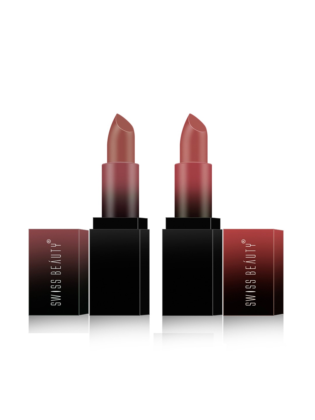 

SWISS BEAUTY Set of 2 Pretty One Lips HD Matte Lipstick - Combo 01, Pink