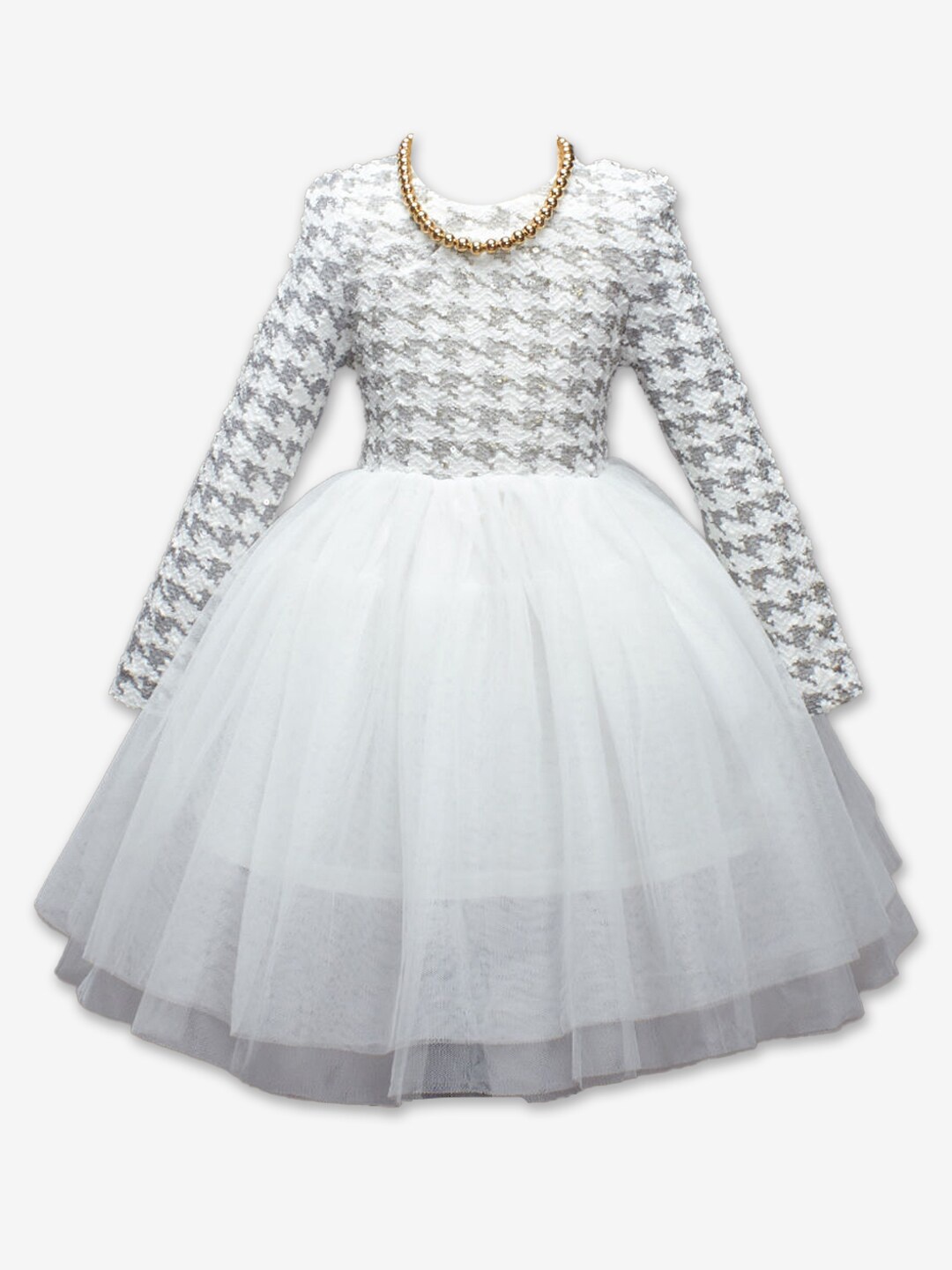 

Hopscotch Girls White Checked Dress