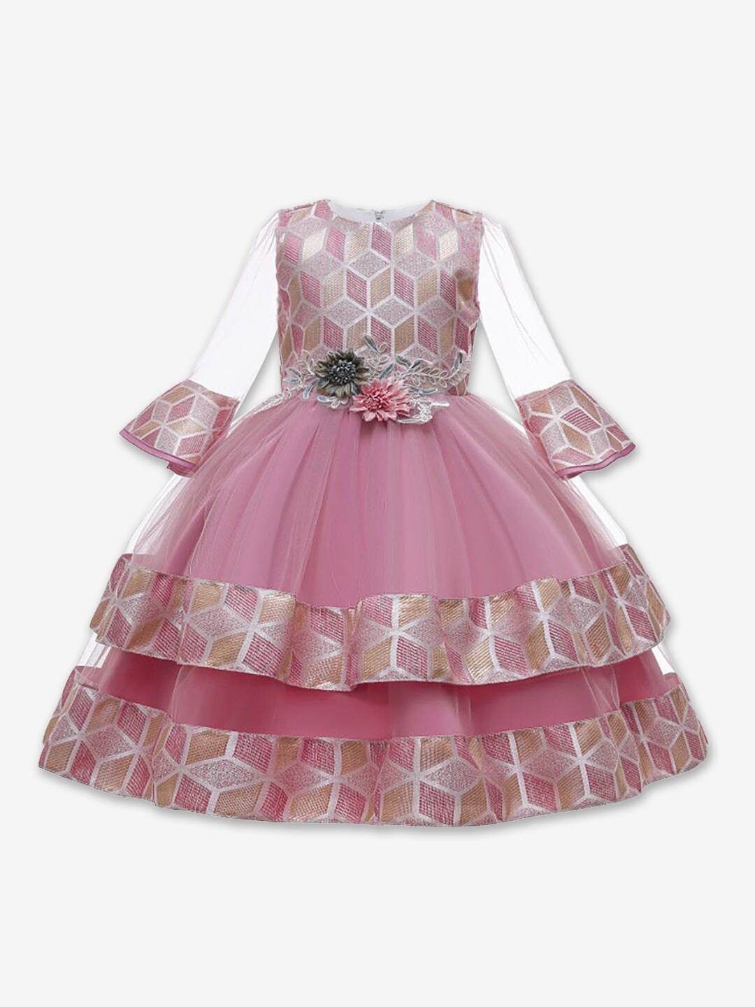 

Hopscotch Girls Pink Fit & Flare Dress