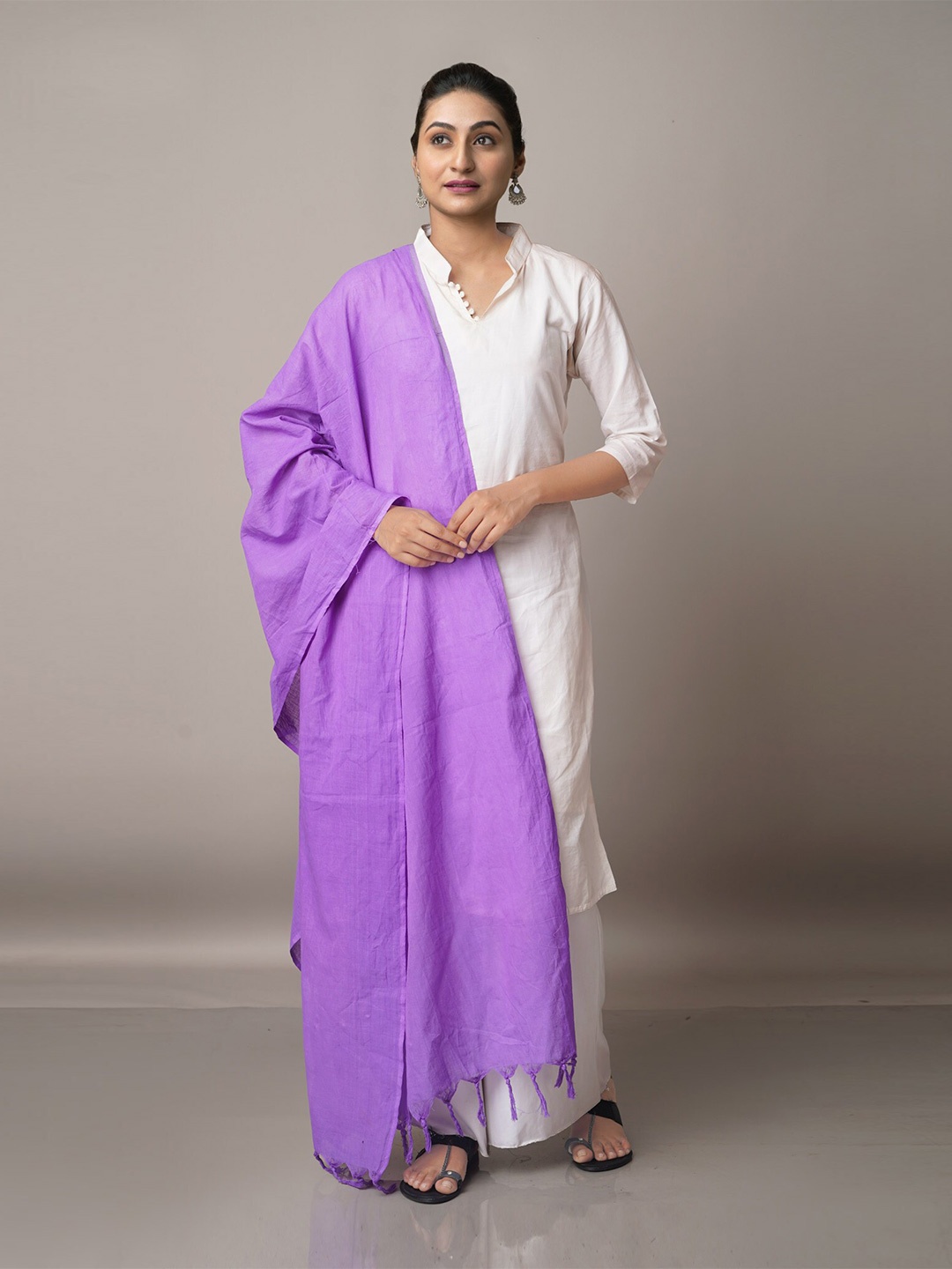 

Unnati Silks Violet Pure Cotton Dupatta
