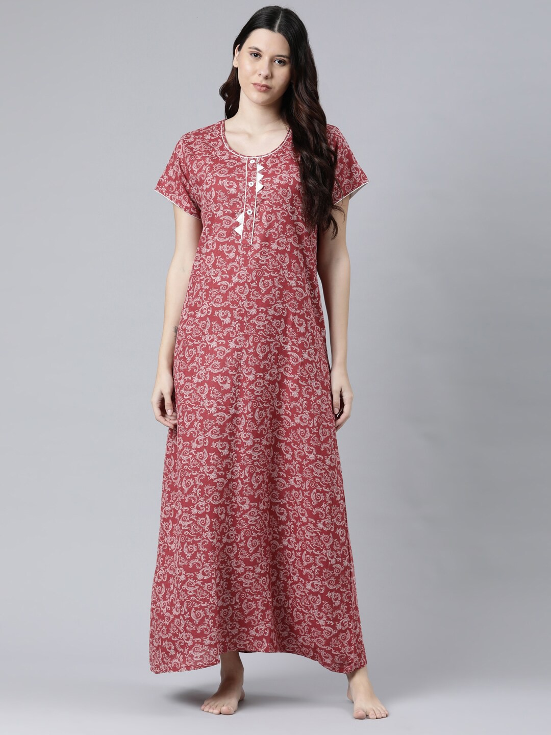 

GOLDSTROMS Red Printed Maxi Nightdress