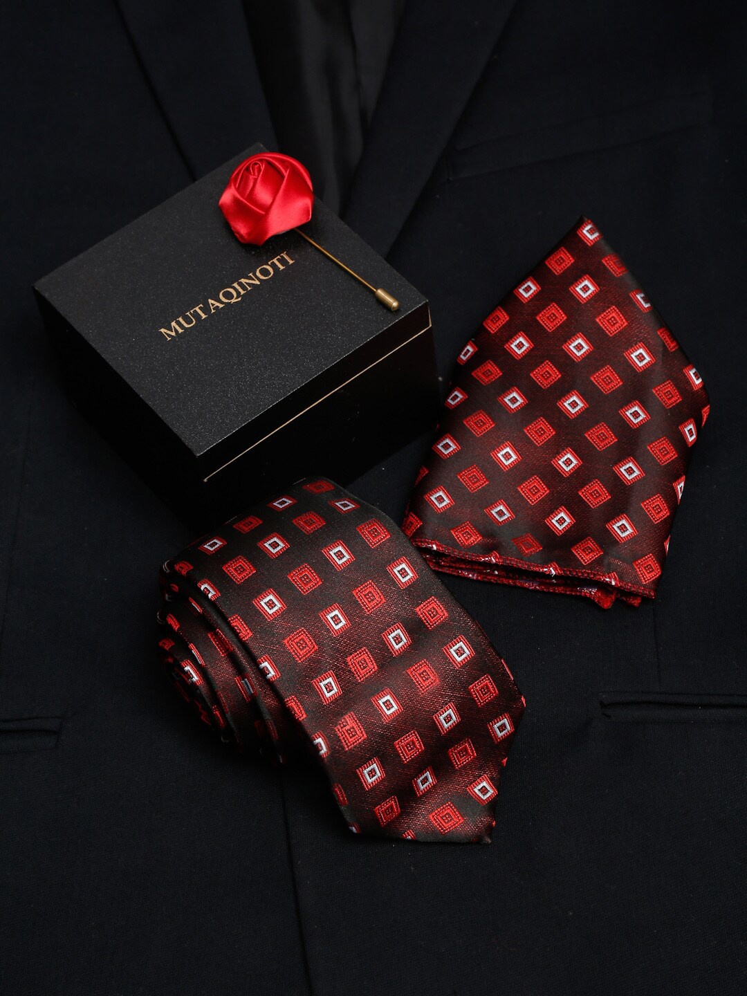 

MUTAQINOTI Men Brown Accessory Gift Set