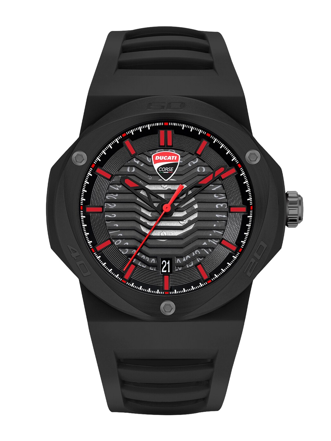 

DUCATI CORSE Men Black Dial & Black Straps Analogue Watch DTWGN0000506