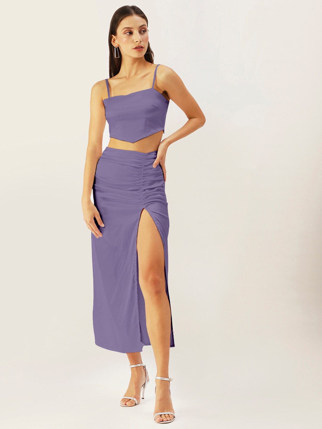 

DressBerry Women Purple Solid Co-Ords
