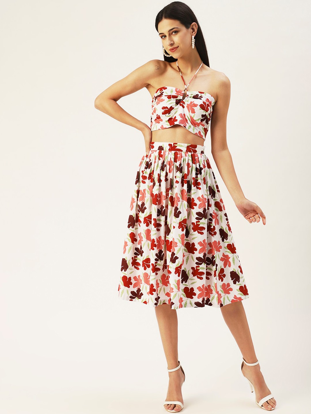 

DressBerry Women White Printed Co-Ords