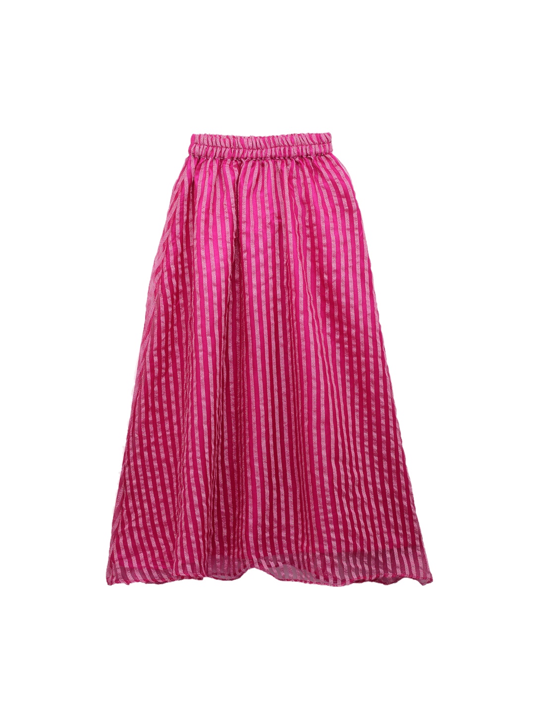 

studio rasa Girls Pink Striped Woven Skirt