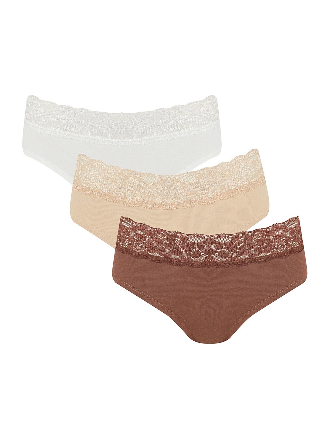 

DeFacto Women Set Of 3 Hipsters Briefs 231282197-BN307, Brown
