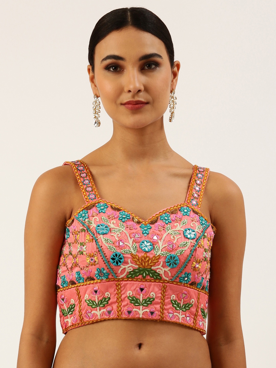 

panchhi Coral Embroidered Readymade Blouse