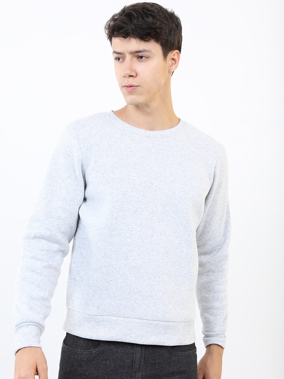 

KETCH Men Grey Solid Sweatshirt