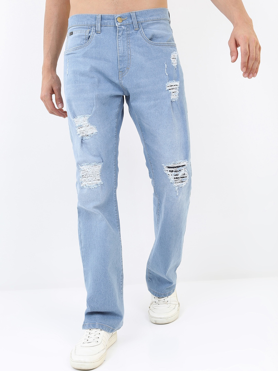 

KETCH Men Blue Bootcut Mildly Distressed Light Fade Jeans