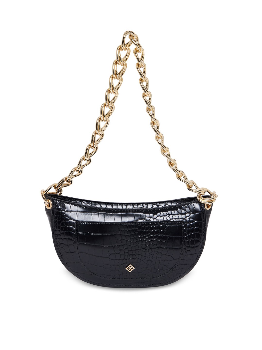 

Call It Spring Black Textured Structured Handheld Bag