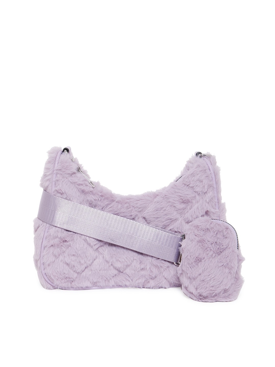 

Call It Spring Purple Structured Handheld Bag with Quilted