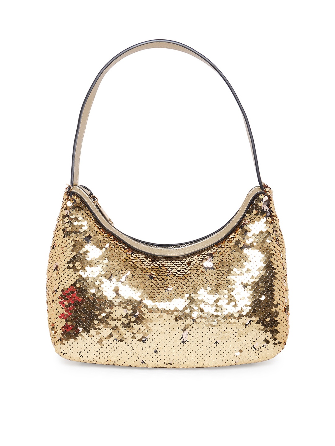 

Call It Spring Champagne Embellished Structured Handheld Bag