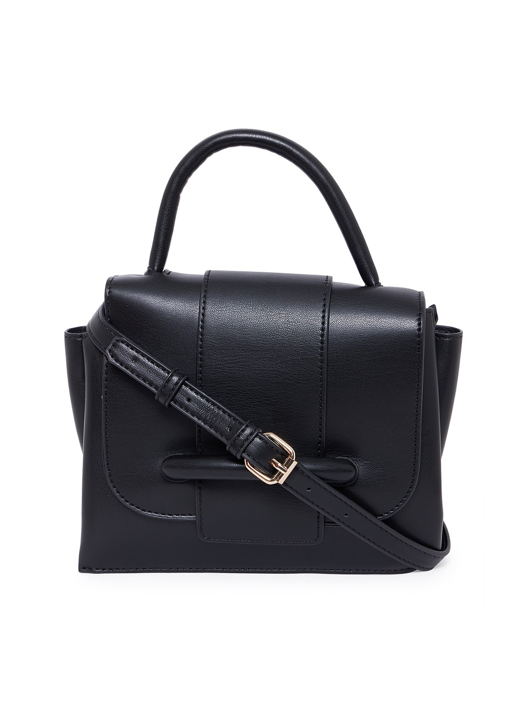 

Call It Spring Women Black PU Shopper Tote Bag