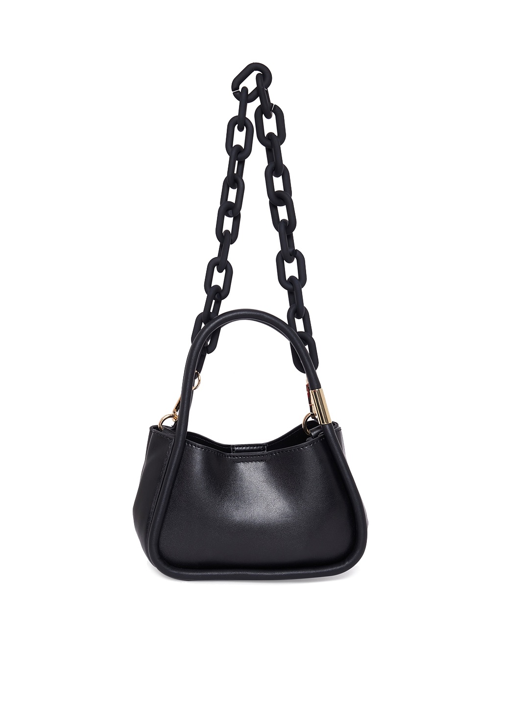 

Call It Spring Black PU Structured Shoulder Bag with Tasselled