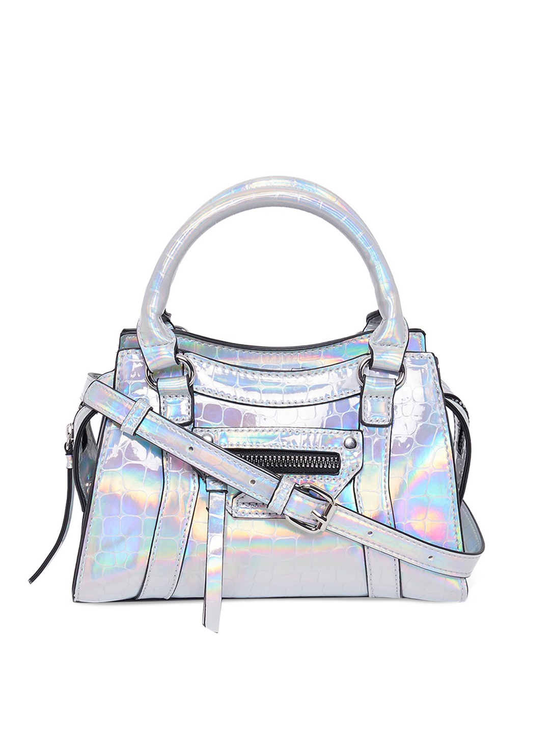 

Call It Spring Silver-Toned PU Swagger Handheld Bag