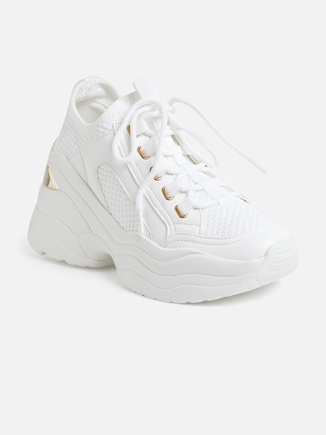 

Call It Spring Women White Woven Design Sneakers