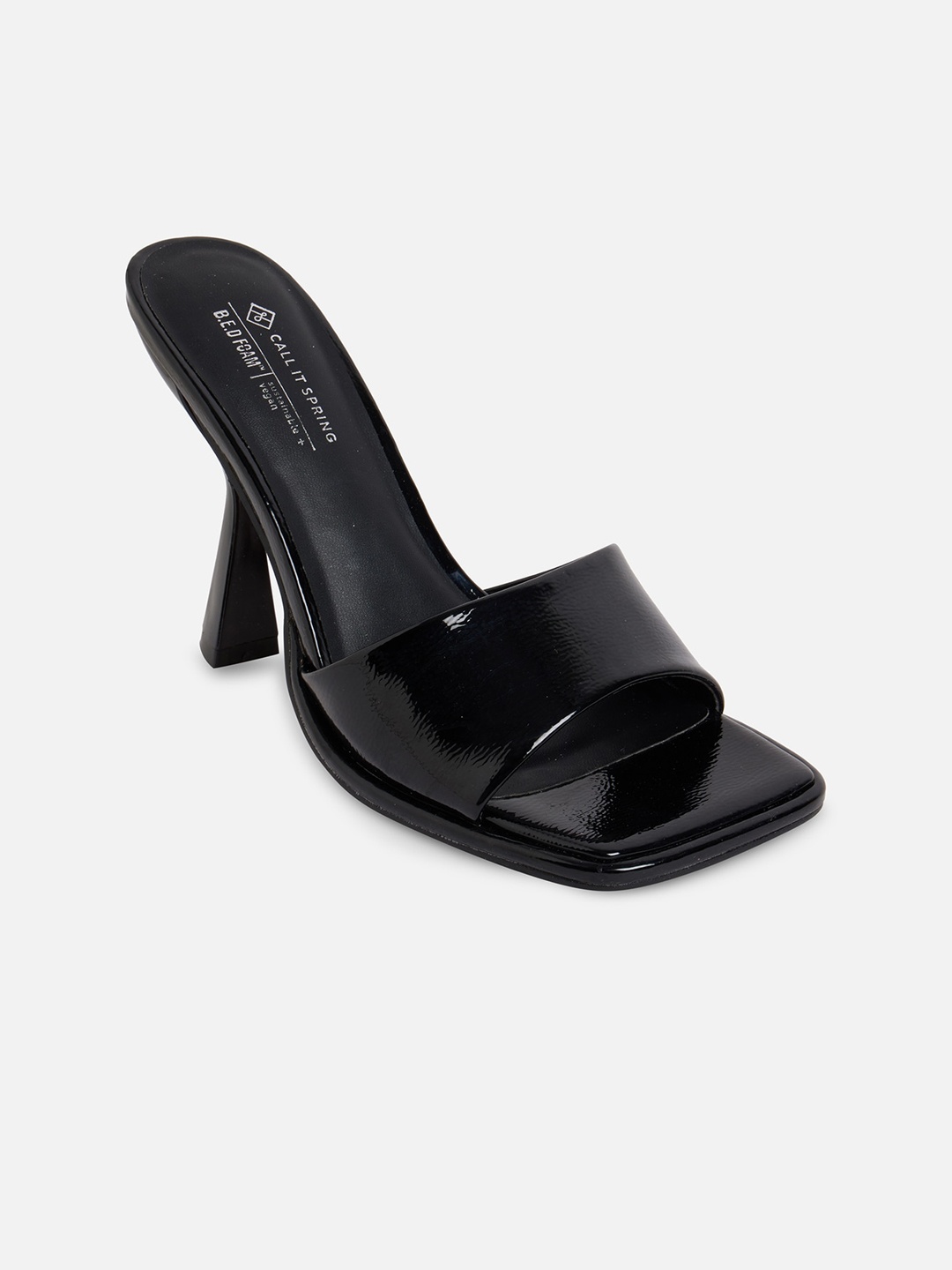 

Call It Spring Black Slim Open Toe Heels