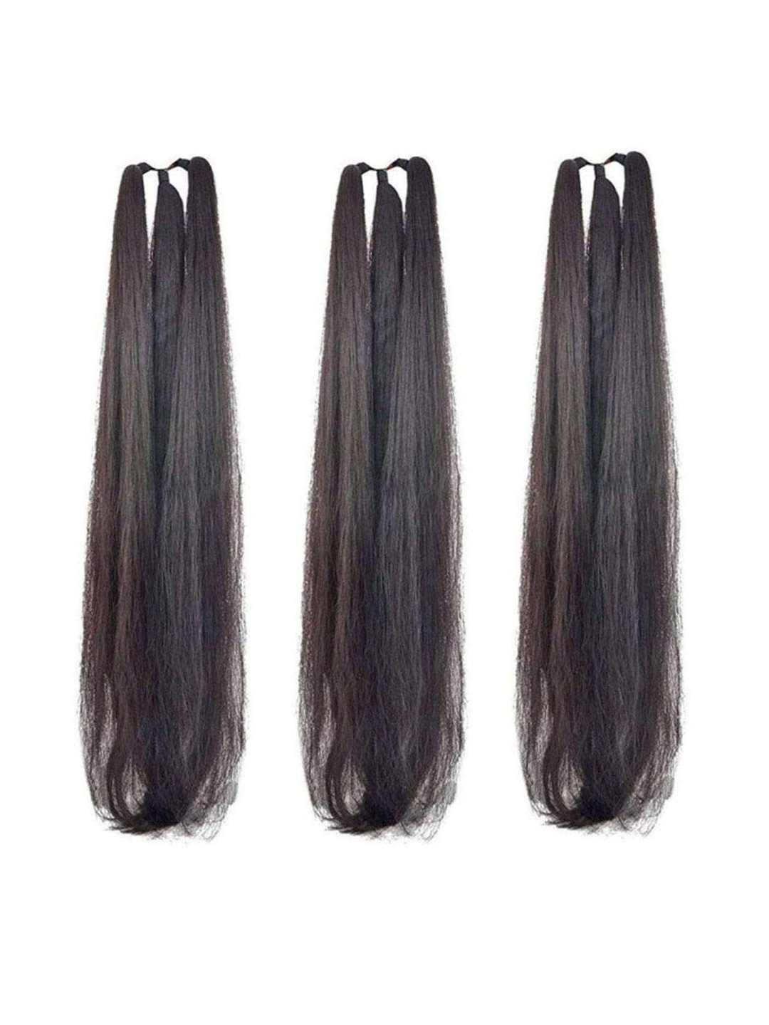 

CHANDERKASH Set Of 3 Synthetic Hair Extension, Black