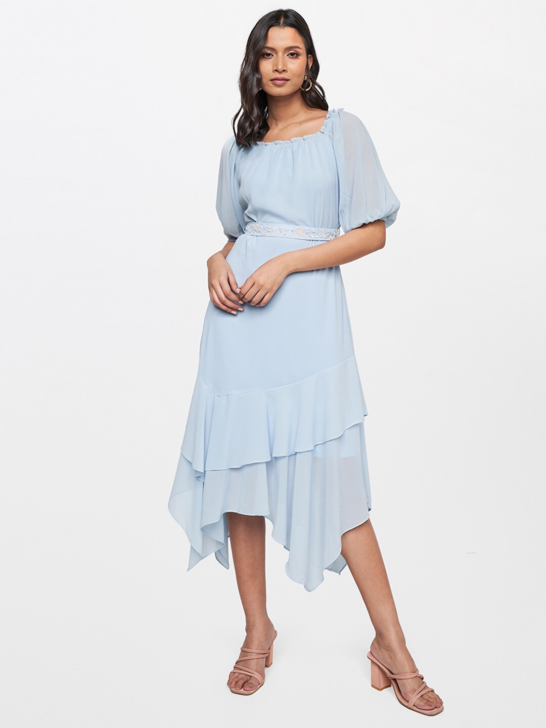 

AND Women Blue A-Line Midi Dress