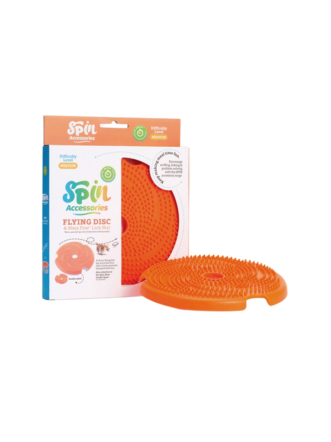 

Pawsindia Orange Pet Flying Disc With Licking Pad