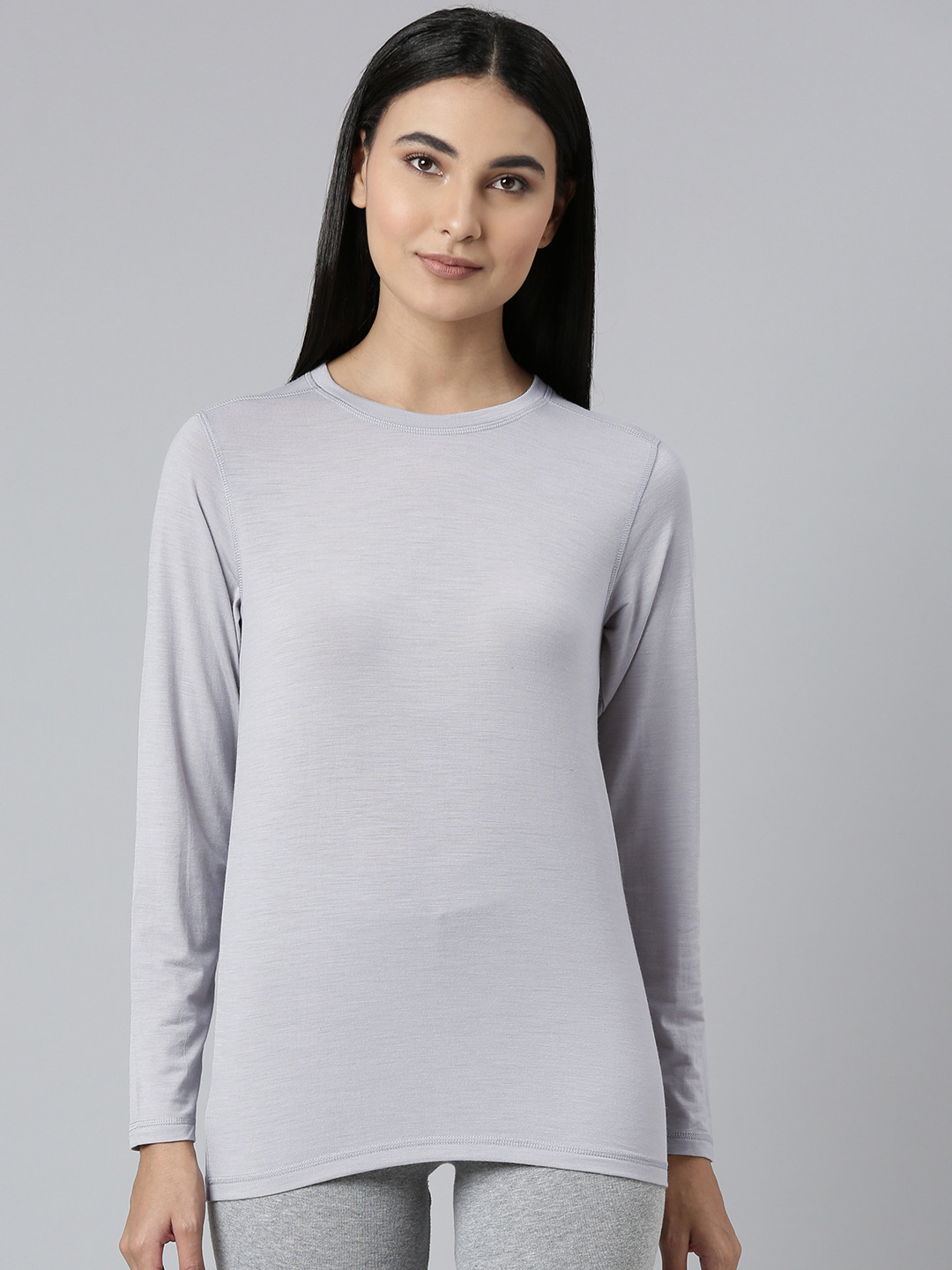 

Kosha Women Merino Wool & Bamboo Lightweight Heat Retention Thermal Top, Grey