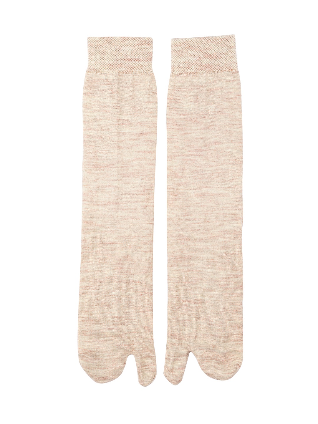 

Kosha Men Nude-Coloured Solid Above Ankle Merino Wool Toe Socks