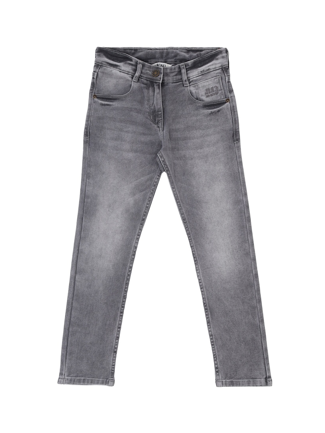 

Cantabil Boys Grey Light Fade Stretchable Jeans