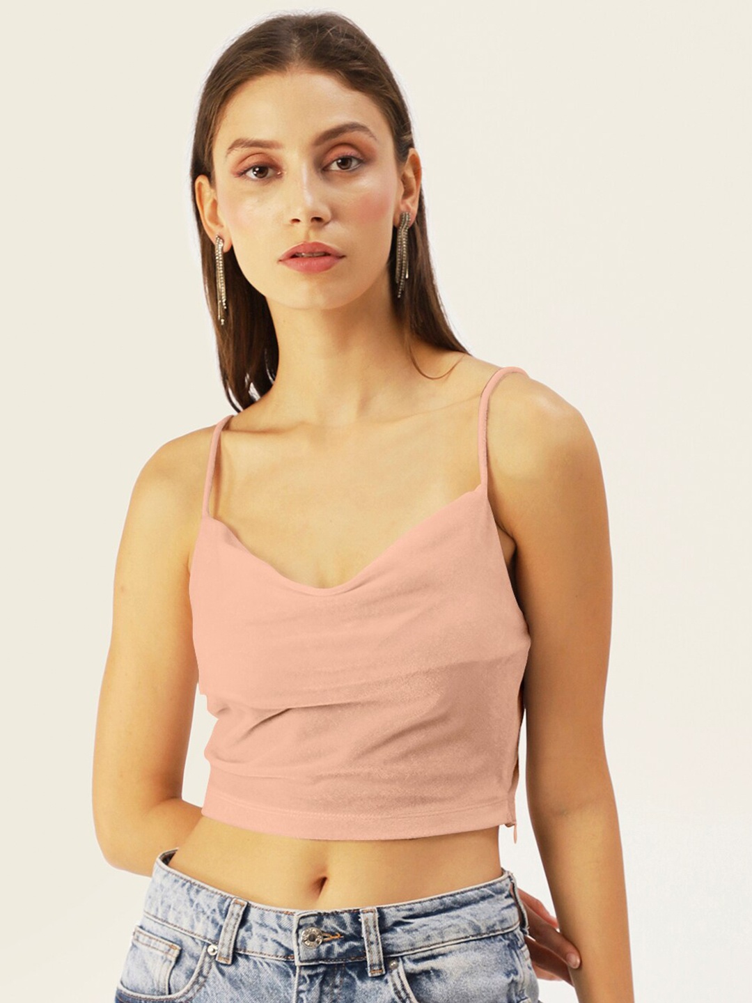 

DressBerry Rose Velvet Solid Bralette Crop Top