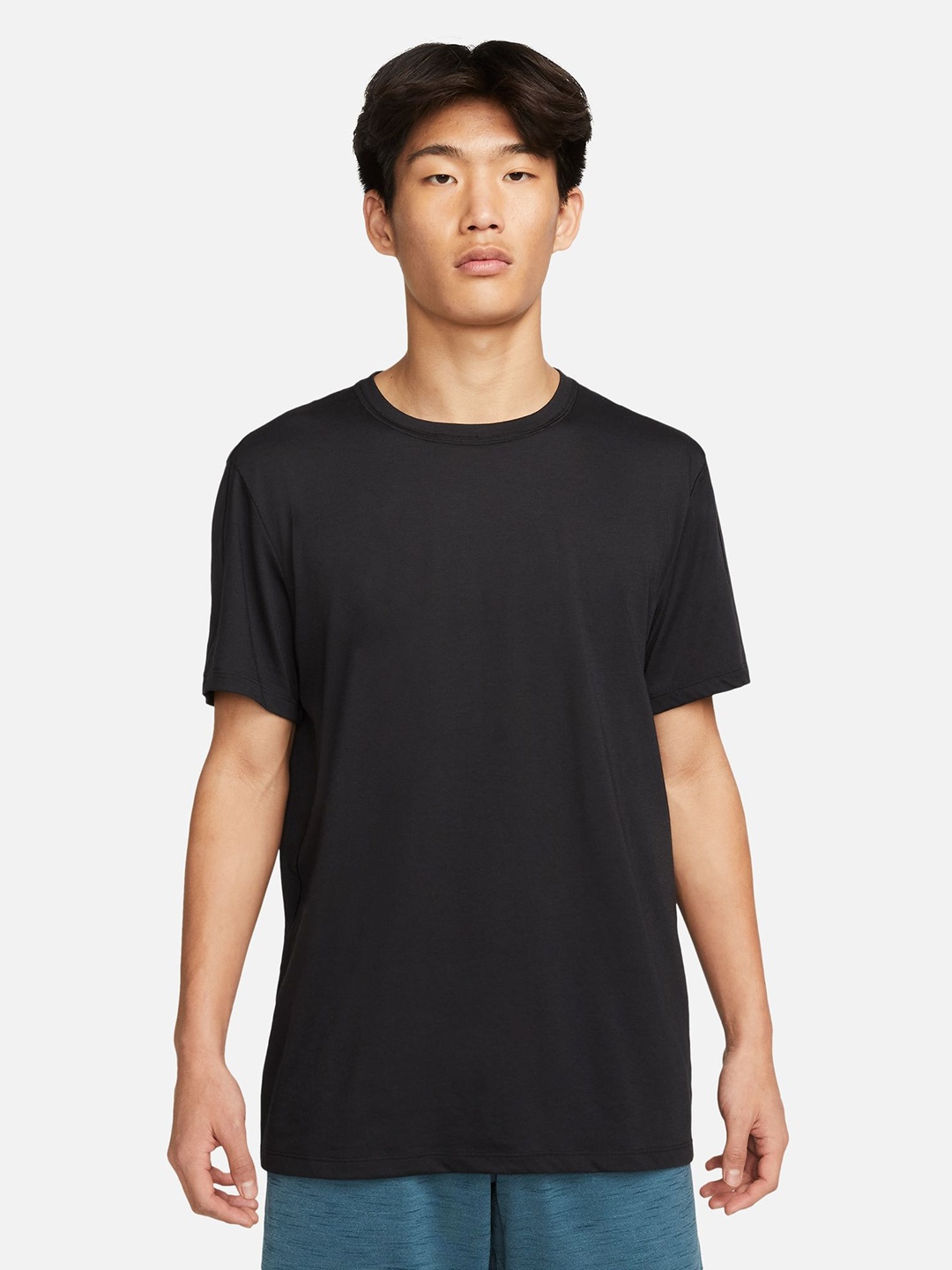 

Nike Men Black Solid Dri-FIT T-shirt