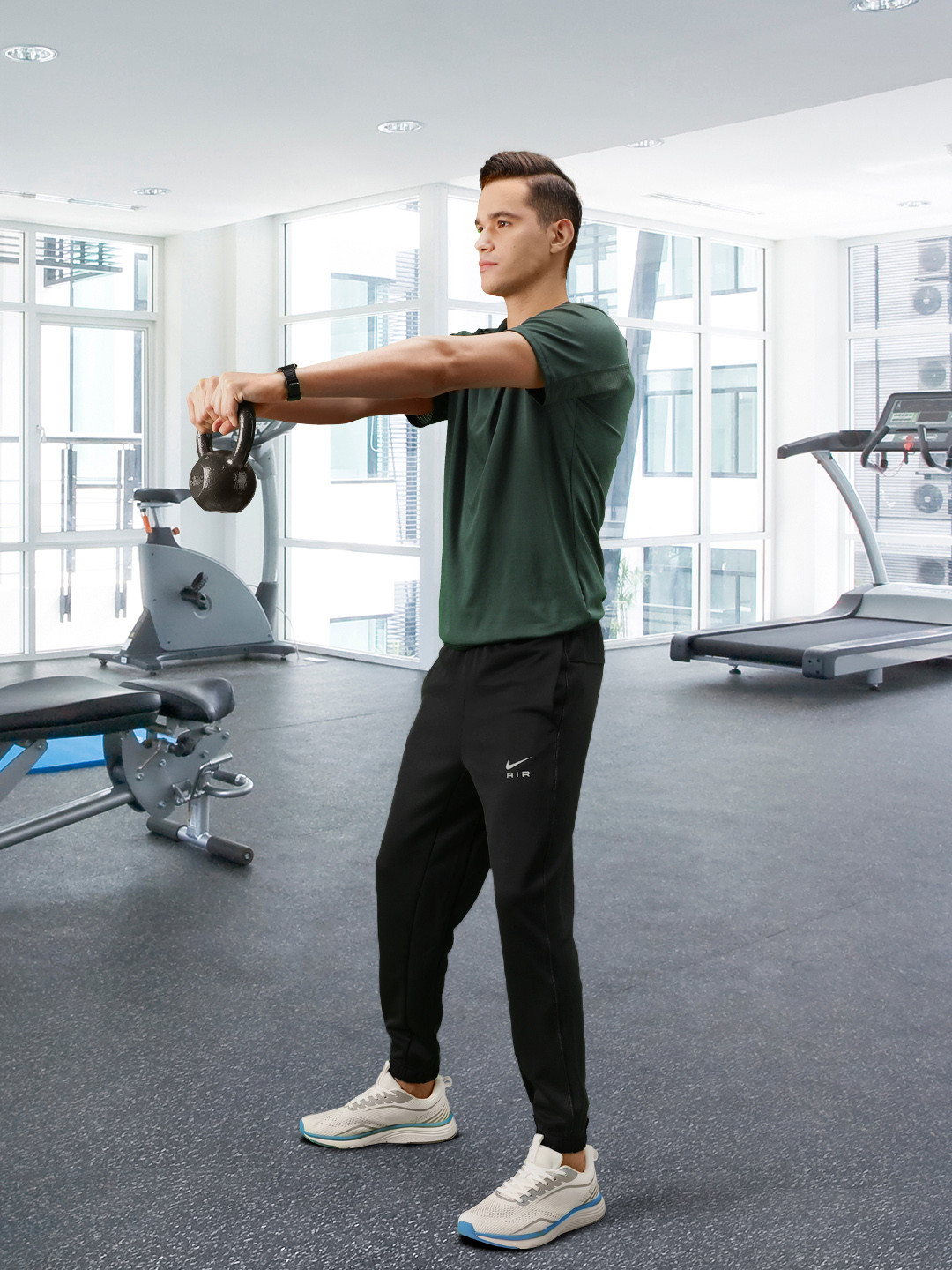 

Nike Air Men Black Solid Regular Fit Joggers