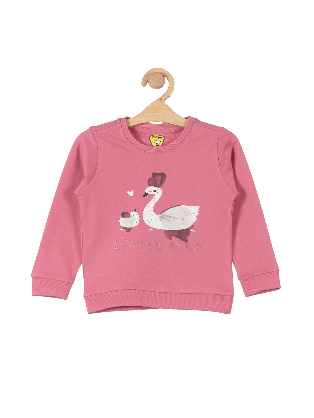 

Lil Lollipop Unisex Kids Pink Printed Round Neck Sweatshirt