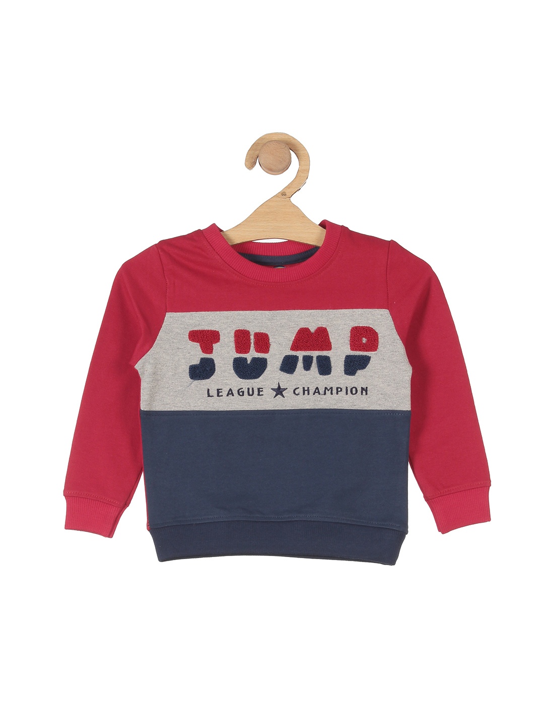 

Lil Lollipop Unisex Kids Red Printed Cotton Sweatshirt