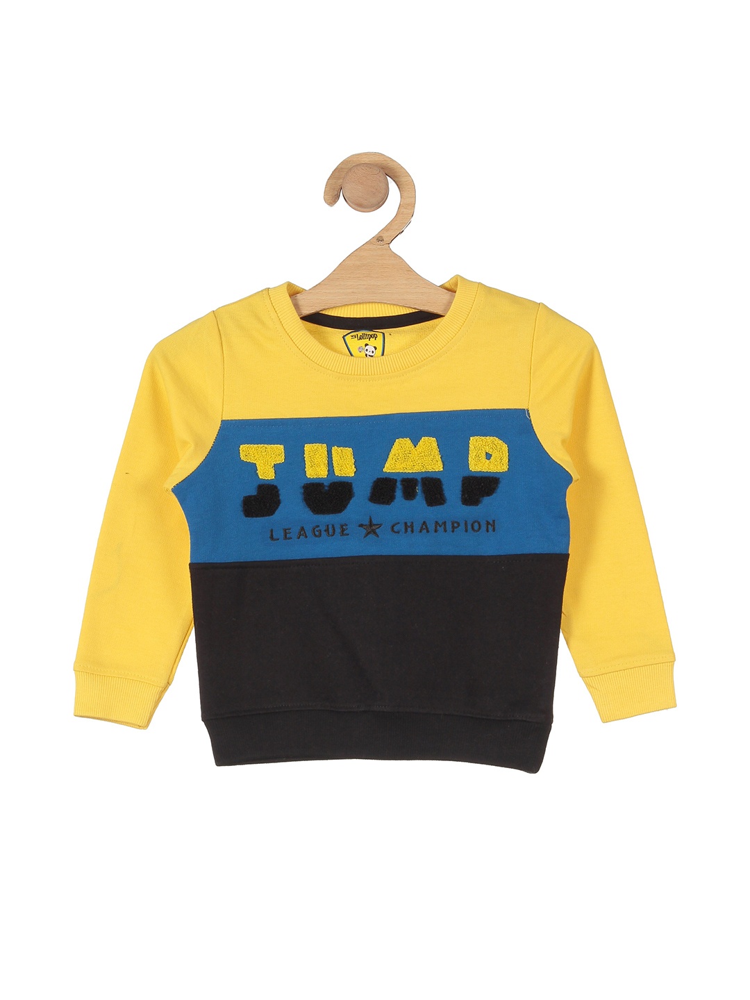 

Lil Lollipop Unisex Kids Yellow Colourblocked Sweatshirt