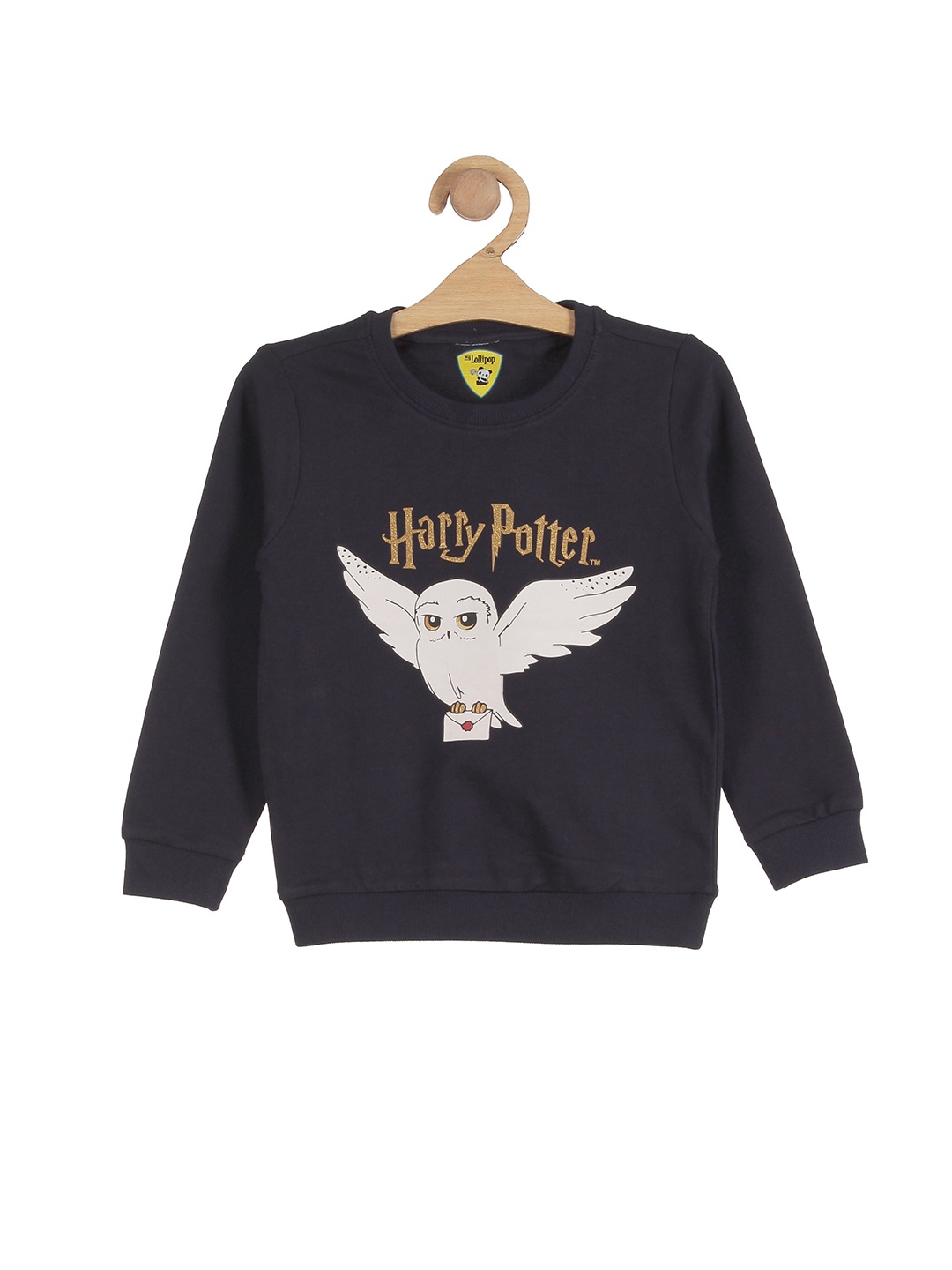 

Lil Lollipop Unisex Kids Navy Blue Printed Cotton Sweatshirt