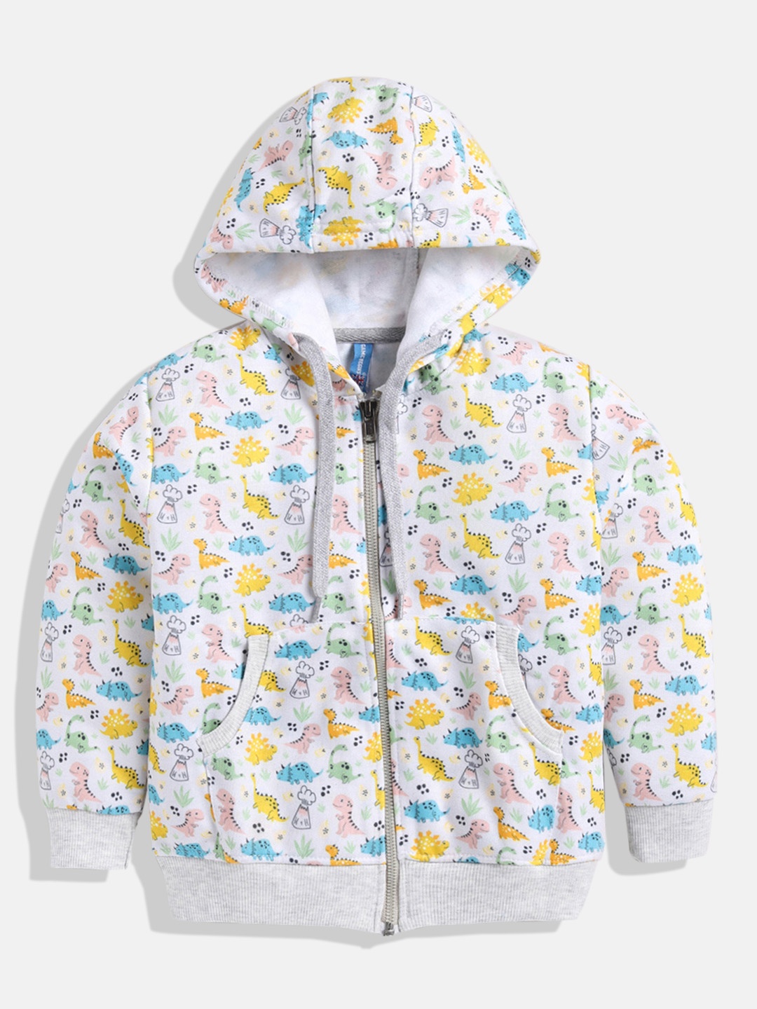 

GAME BEGINS Boys Premium Cotton Conversational Printed Hooded Sweatshirt, White