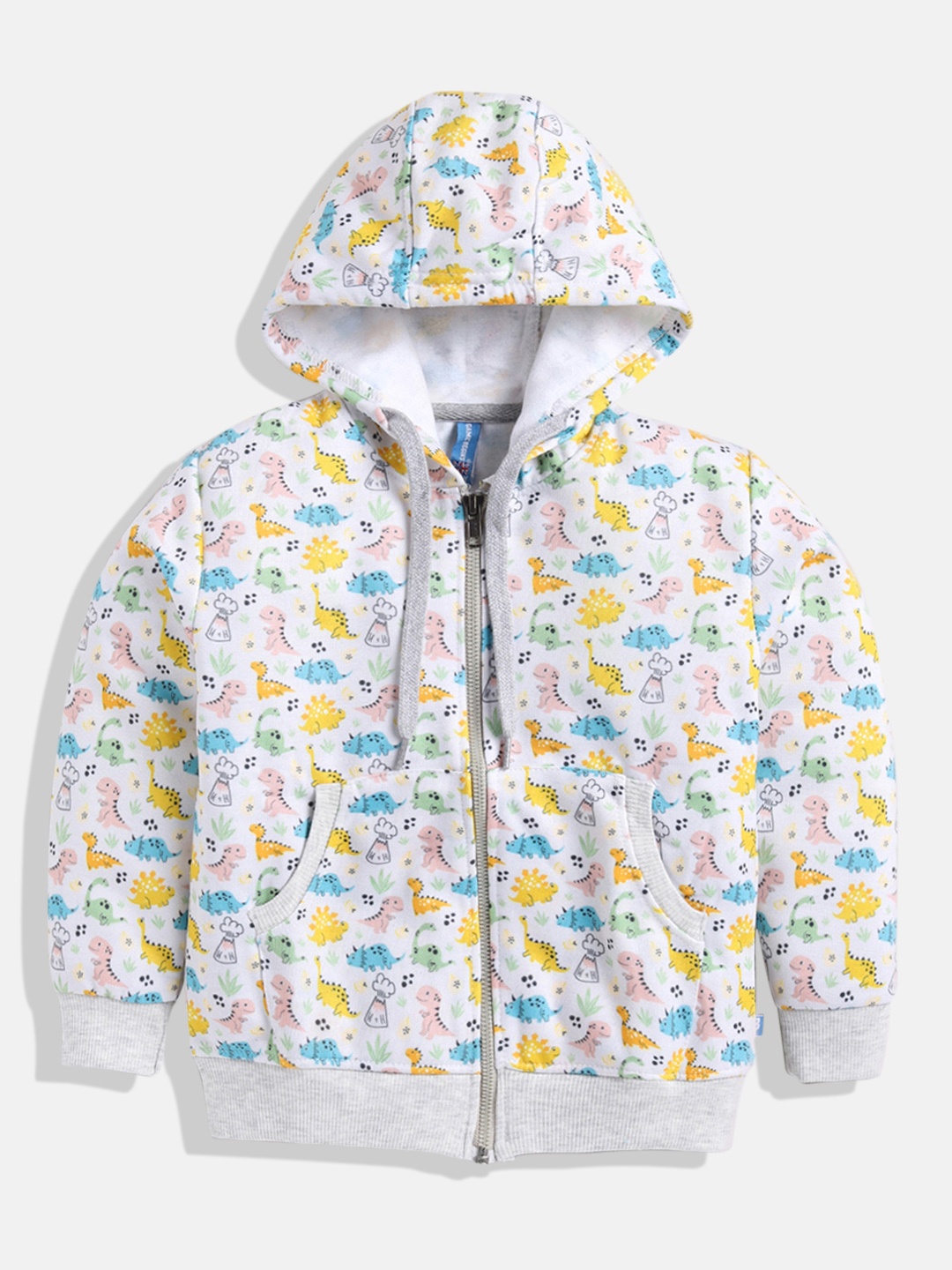 

GAME BEGINS Boys Premium Cotton Conversational Printed Hooded Sweatshirt, White