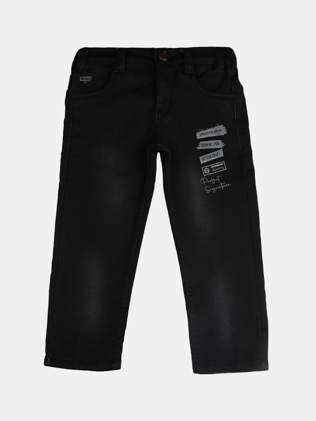 

V-Mart Boys Black Printed Easy Wash Trousers