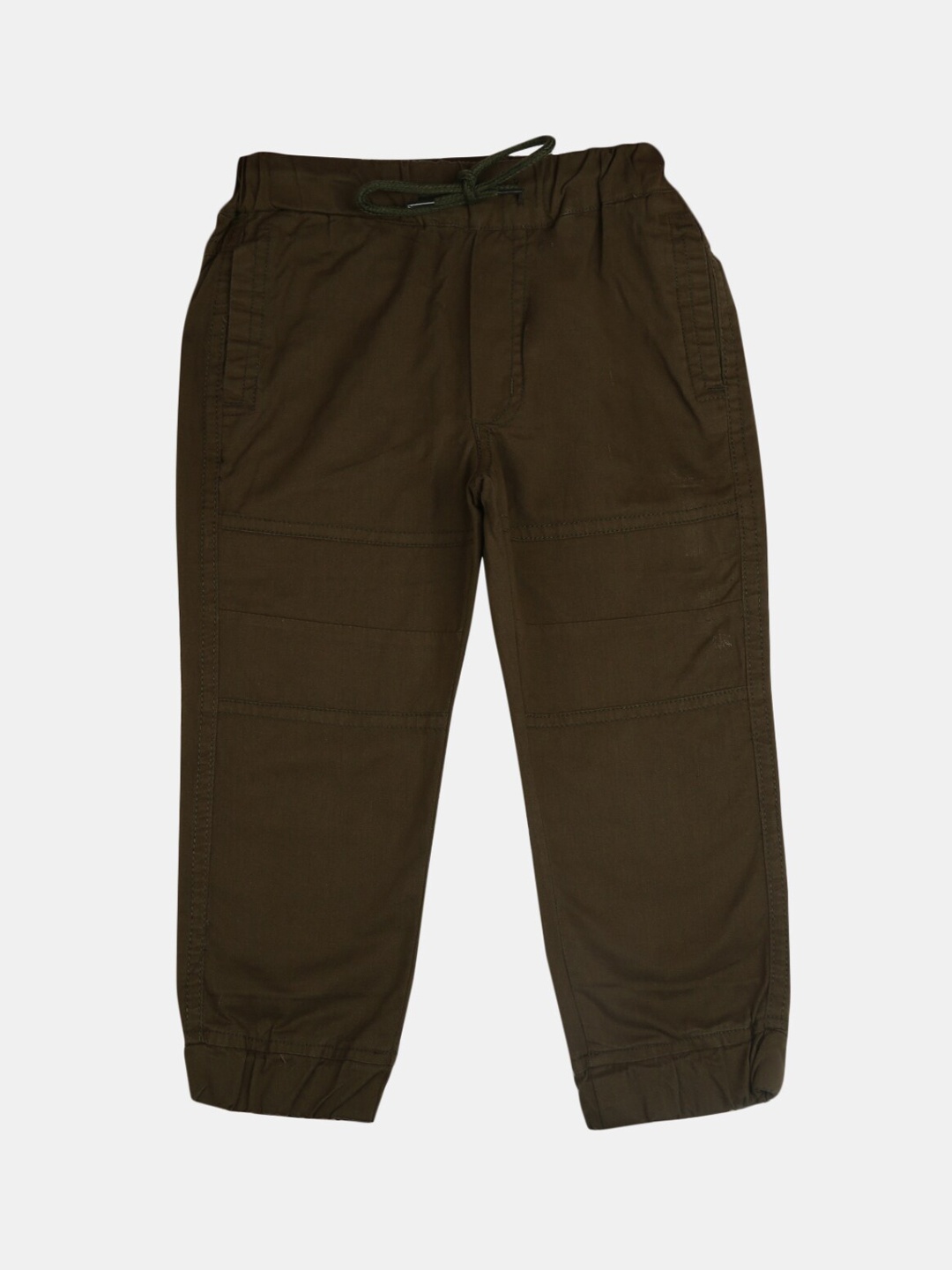 

V-Mart Boys Olive Green Easy Wash Cotton Joggers