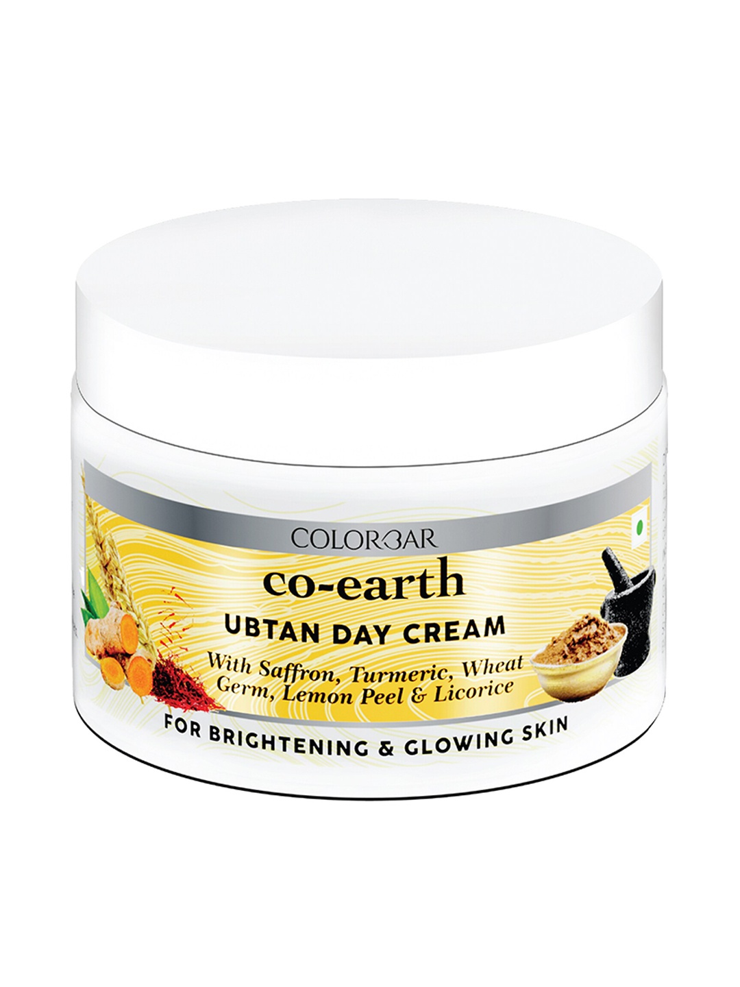 

Colorbar Co-Earth Ubtan Day Cream with Saffron & Turmeric - 50 g, Yellow