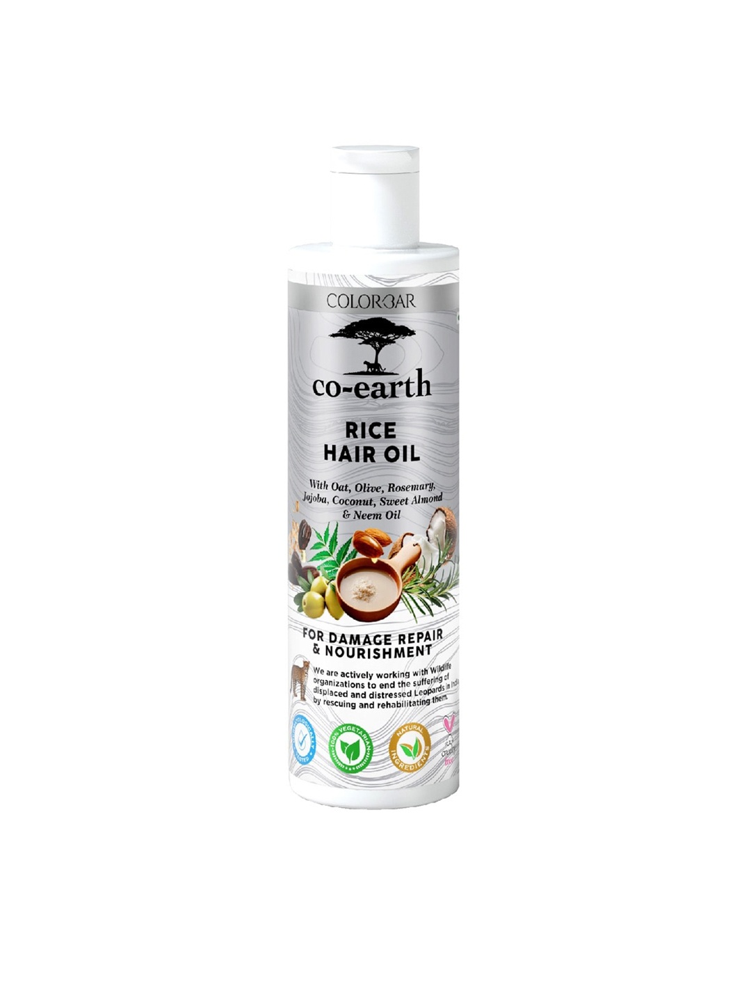 

Colorbar Co-Earth Rice Hair Oil with Oat & Olive Oil for Damage Repair & Nourishment-250ml, White