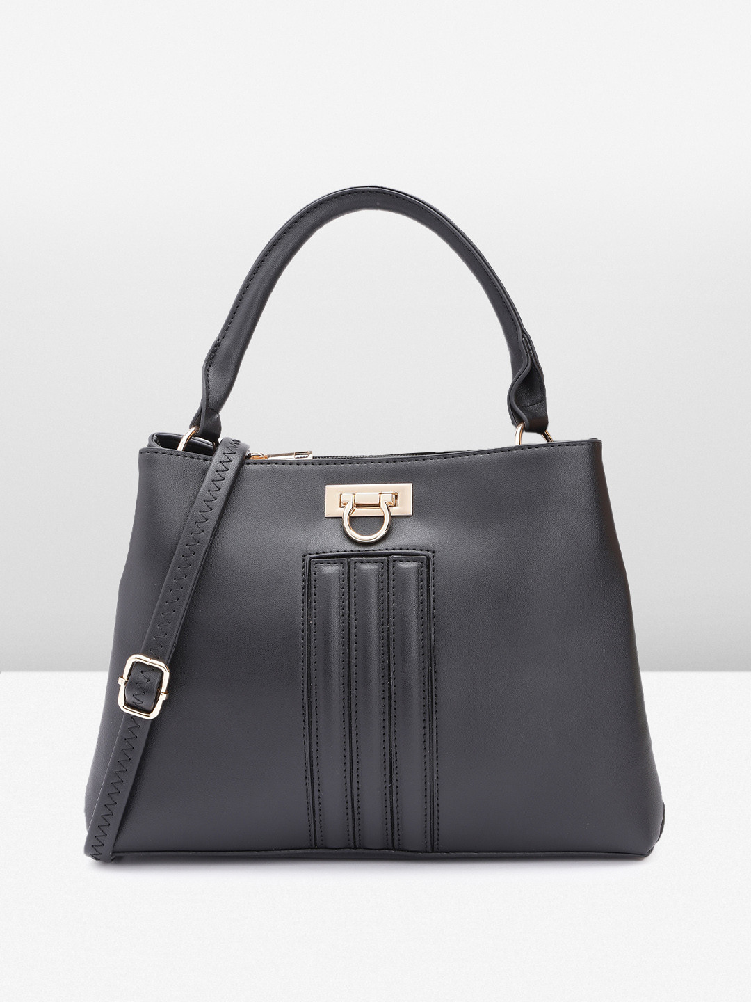 

Mast & Harbour Structured Handheld Bag, Black