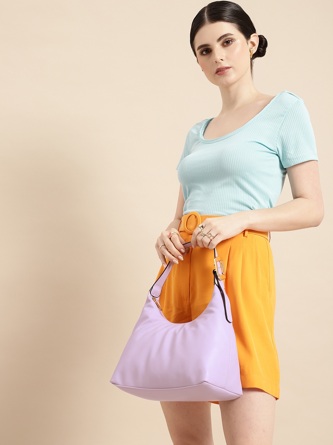 

DressBerry Structured Hobo Bag, Lavender