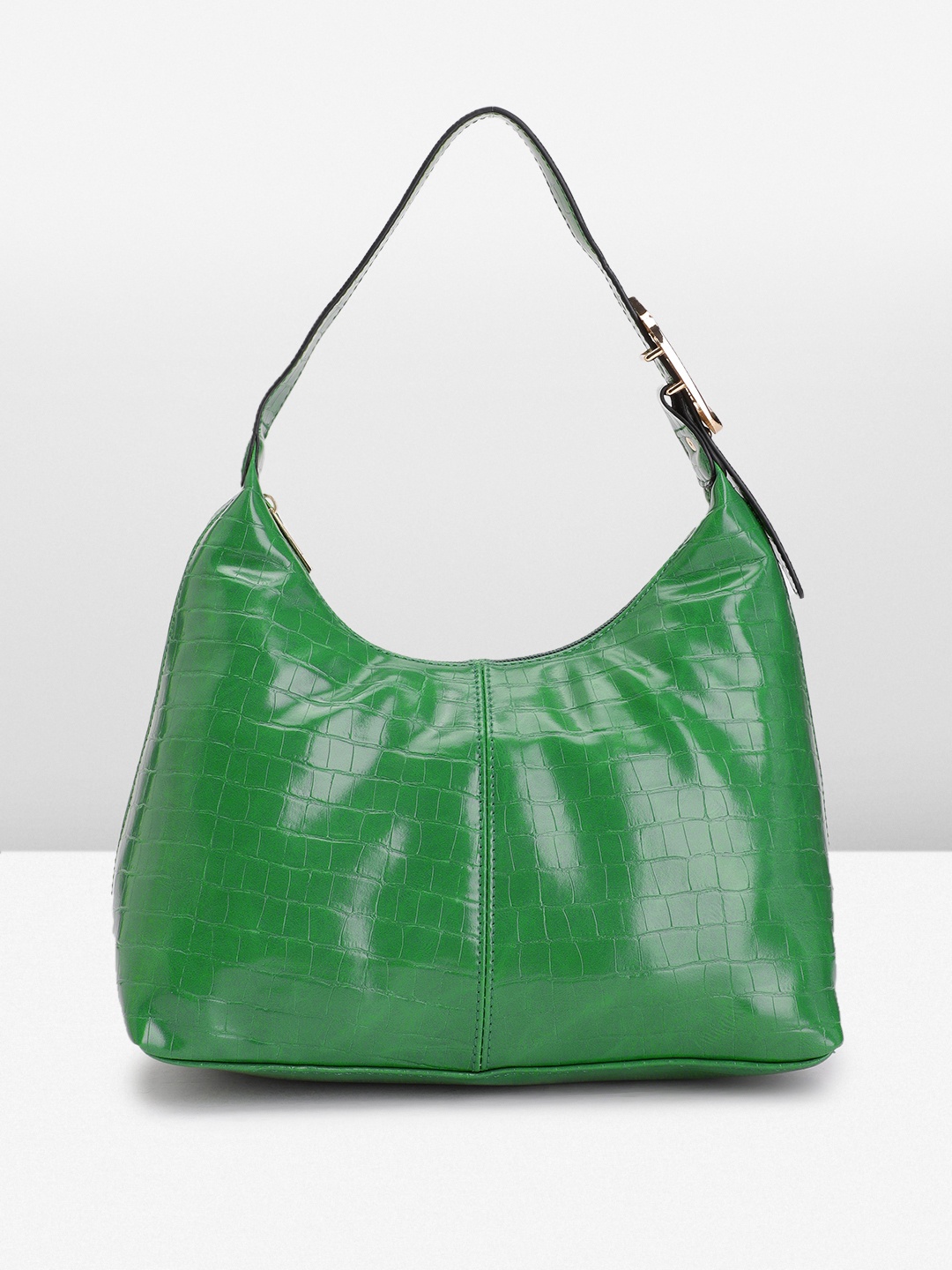 

Mast & Harbour Women Textured Hobo Bag, Green