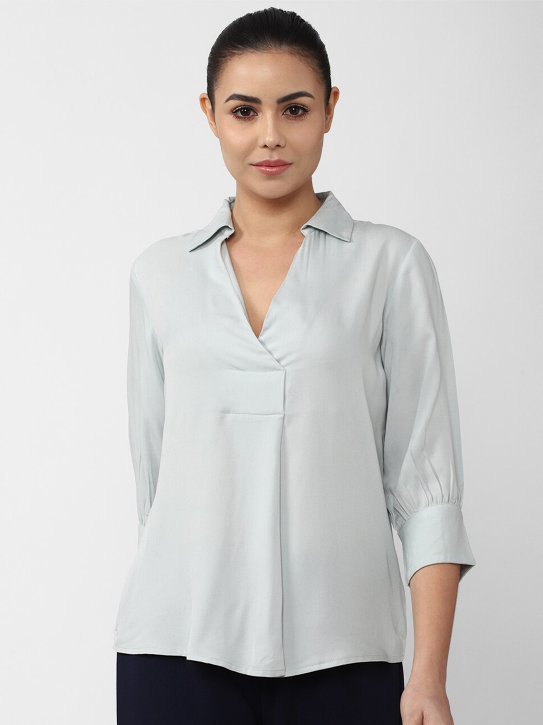 

Van Heusen Woman Blue Solid Top