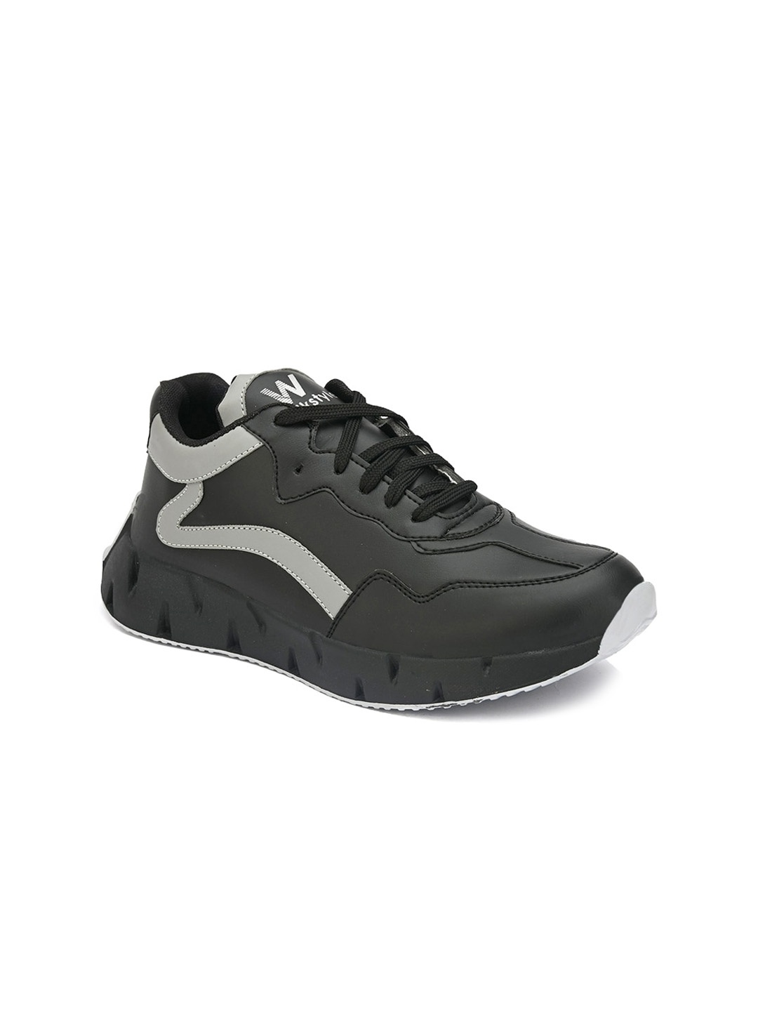 

Walkstyle By El Paso Men Black Leather Lace Up Sneakers