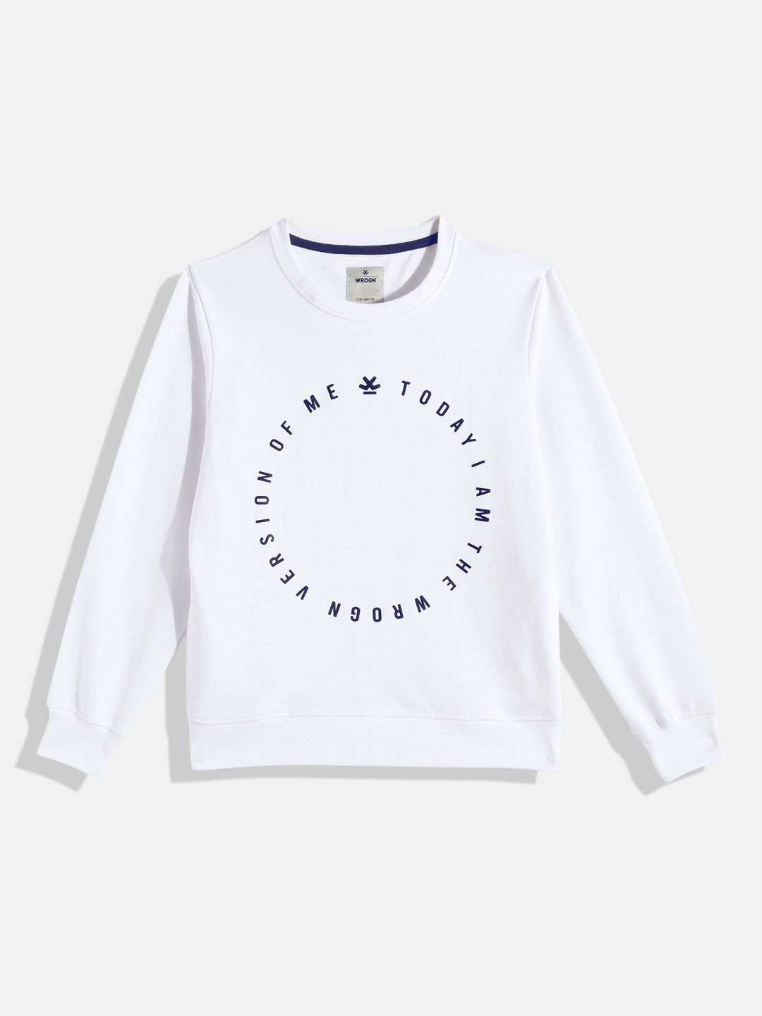 

WROGN YOUTH Boys White Printed Sweatshirt