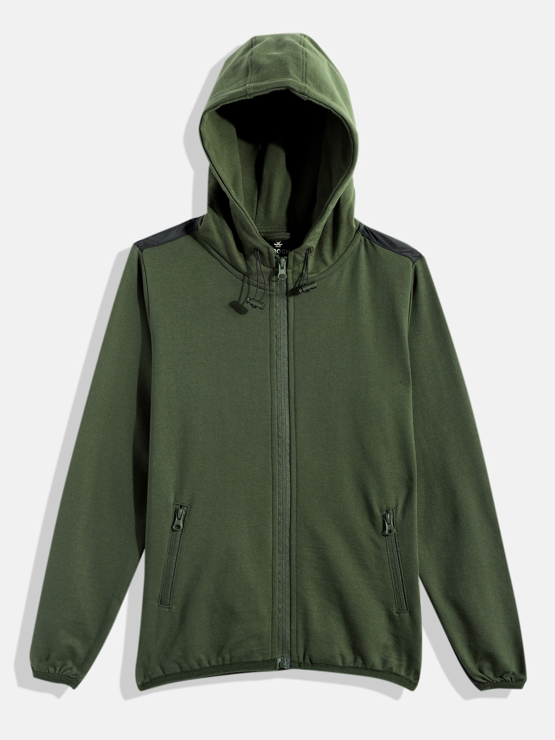 

WROGN YOUTH Boys Olive Green Hooded Sweatshirt